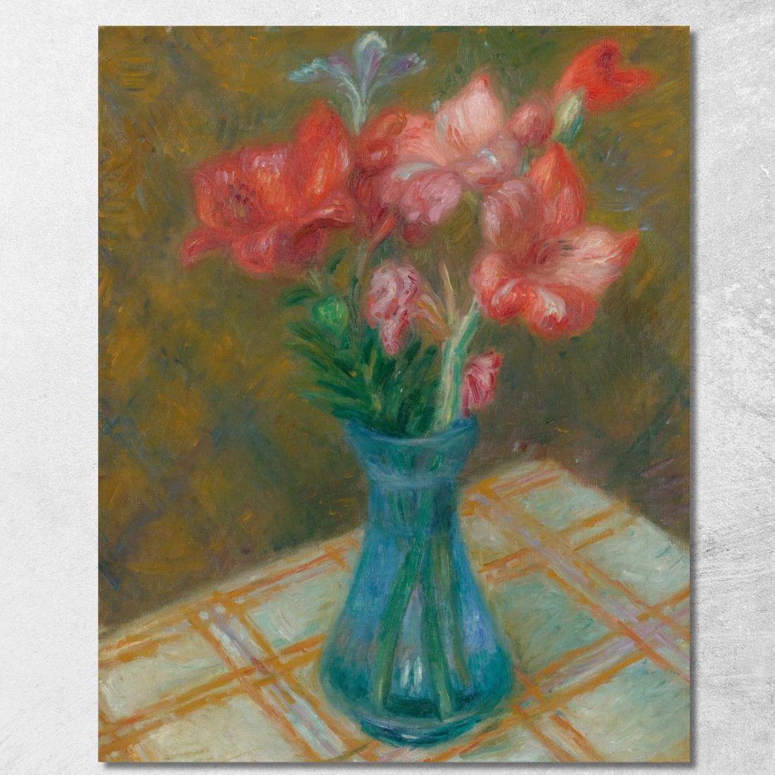 Gladioli In Vaso Di Vetro Verde William James Glackens wjg22 quadro stampato su tela Gladioli In Vaso Di Vetro Verde William James Glackens wjg22 quadro stampato su tela