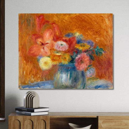 Ciotola Verde Di Fiori William James Glackens wjg23 quadro stampato su tela