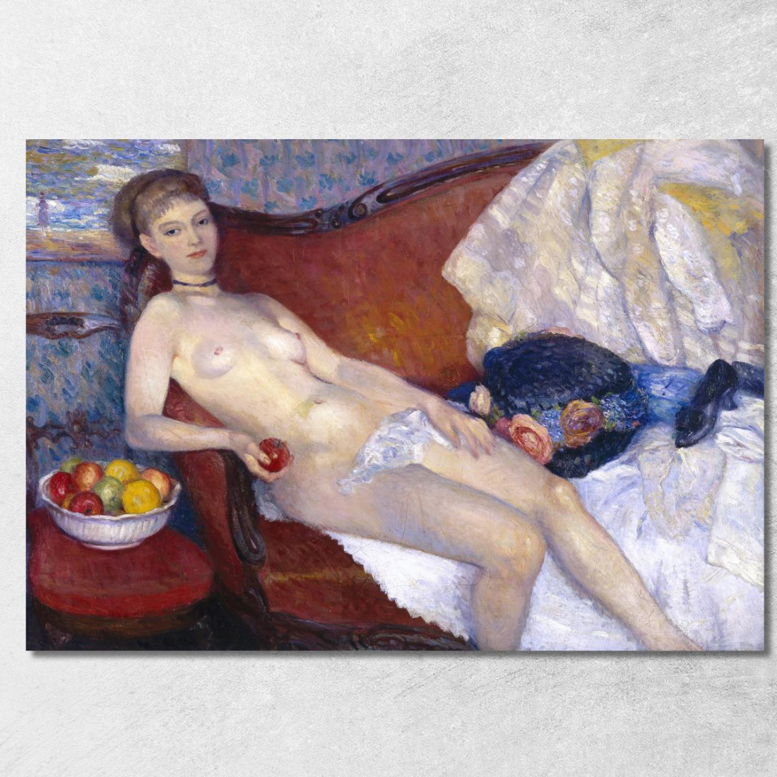 Nudo Con Mela William James Glackens wjg29 quadro stampato su tela Nudo Con Mela William James Glackens wjg29 quadro stampato su tela