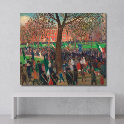 Parata A Washington Square William James Glackens wjg32 quadro stampato su tela