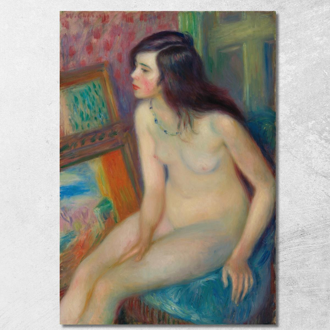 Medaglia D'Oro Del Tempio – Nudo William James Glackens wjg51 quadro stampato su tela Medaglia D'Oro Del Tempio – Nudo William James Glackens wjg51 quadro stampato su tela