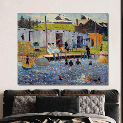 L'Ora Del Bagno A Chester Nuova Scozia William James Glackens wjg54 quadro stampato su tela
