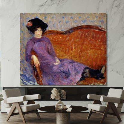 Il Vestito Viola William James Glackens wjg59 quadro stampato su tela