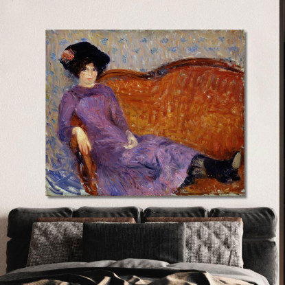 Il Vestito Viola William James Glackens wjg59 quadro stampato su tela
