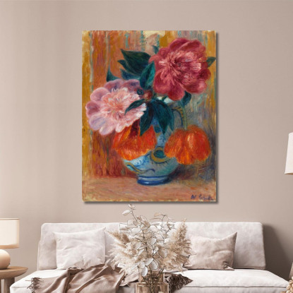Tulipani E Peonie In Una Brocca William James Glackens wjg63 quadro stampato su tela