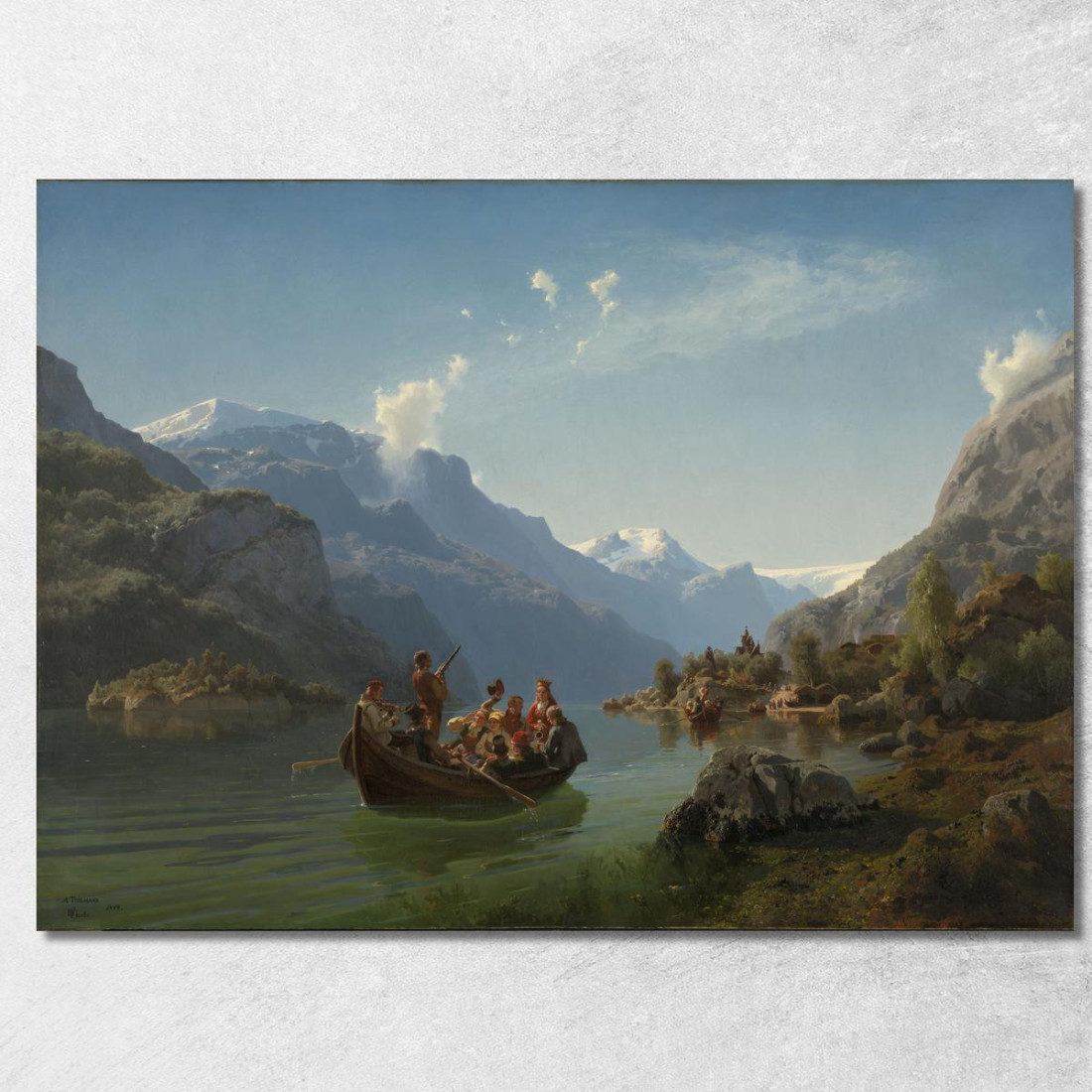 Processione Nuziale Sul Fiordo Di Hardanger Adolph Tidemand atd11 quadro stampato su tela Processione Nuziale Sul Fiordo Di Hardanger Adolph Tidemand atd11 quadro stampato su tela