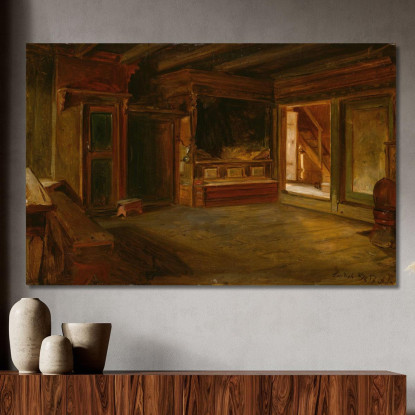 Interno Di Una Fattoria Da Sandak Adolph Tidemand atd18 quadro stampato su tela
