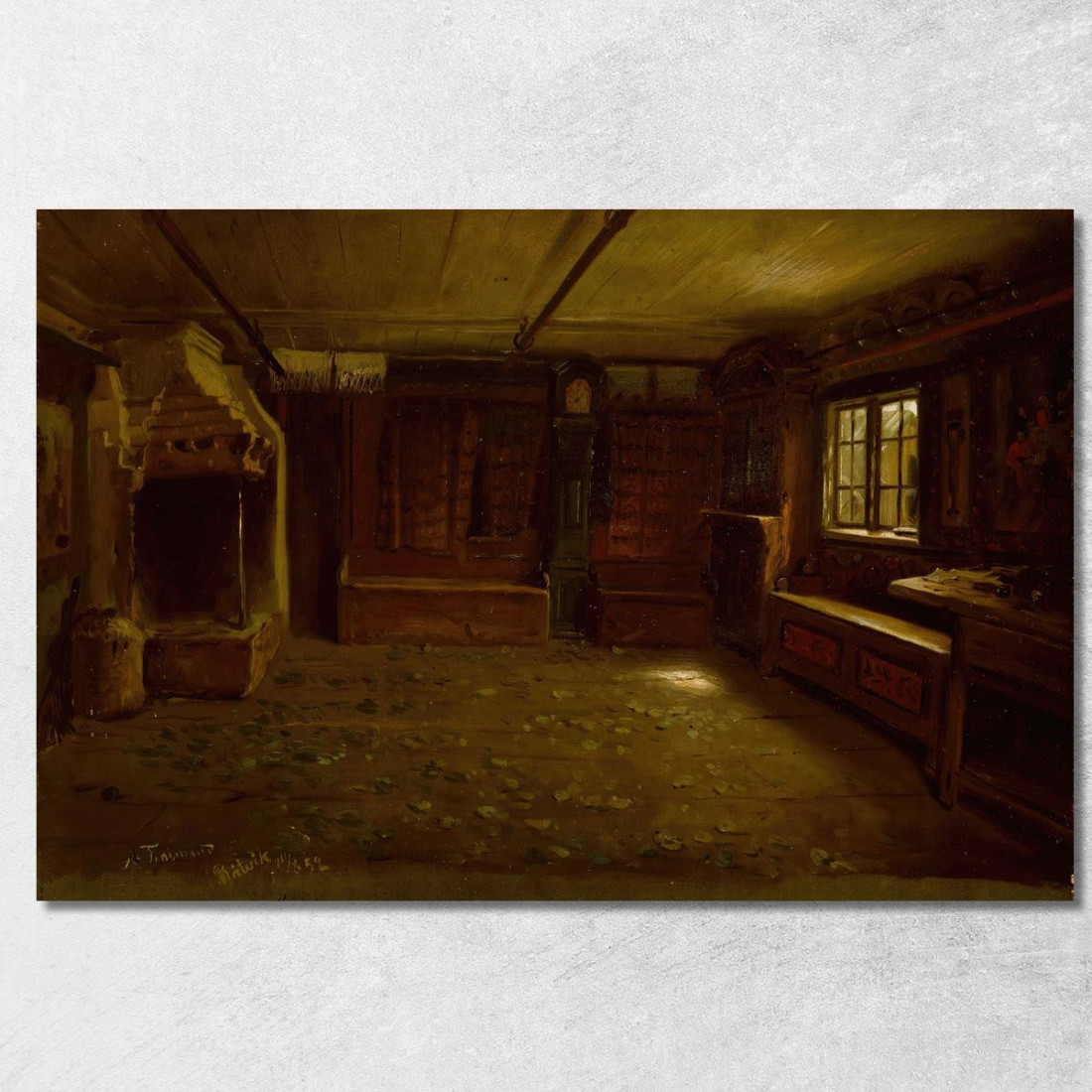Interno Di Una Fattoria Adolph Tidemand atd20 quadro stampato su tela Interno Di Una Fattoria Adolph Tidemand atd20 quadro stampato su tela