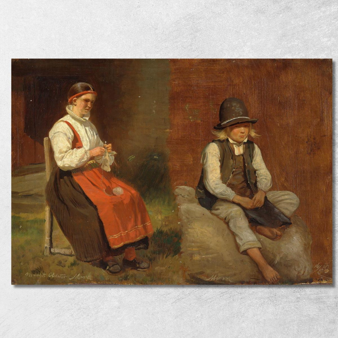 Studi Di Figure Da Mora In Svezia Adolph Tidemand atd22 quadro stampato su tela Studi Di Figure Da Mora In Svezia Adolph Tidemand atd22 quadro stampato su tela