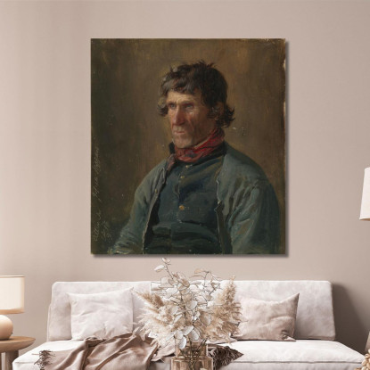 Ritratto Di Joseph Steffens Di Altenahr Adolph Tidemand atd61 quadro stampato su tela