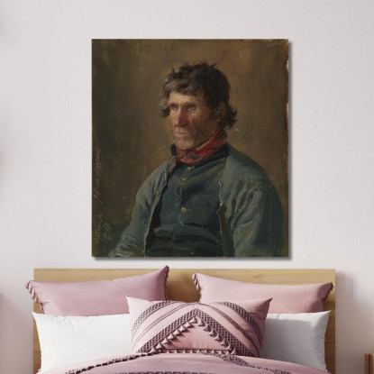 Ritratto Di Joseph Steffens Di Altenahr Adolph Tidemand atd61 quadro stampato su tela