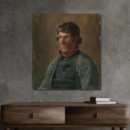 Ritratto Di Joseph Steffens Di Altenahr Adolph Tidemand atd61 quadro stampato su tela