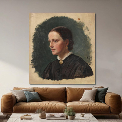 Ritratto Della Signora Duus Adolph Tidemand atd62 quadro stampato su tela