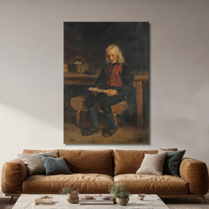 Il Lettore Jan Tanne Adolph Tidemand atd83 quadro stampato su tela