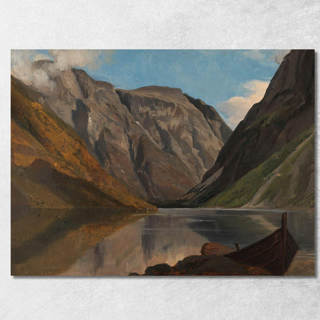 Veduta Di Gudvangen Adolph Tidemand atd89 quadro stampato su tela Veduta Di Gudvangen Adolph Tidemand atd89 quadro stampato su tela
