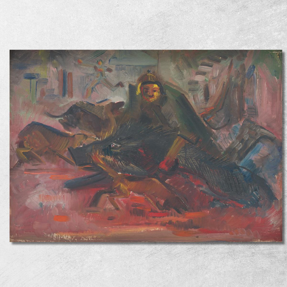 Caccia Al Cinghiale Arnold Peter Weisz-Kubínčan apw4 quadro stampato su tela Caccia Al Cinghiale Arnold Peter Weisz-Kubínčan apw4 quadro stampato su tela