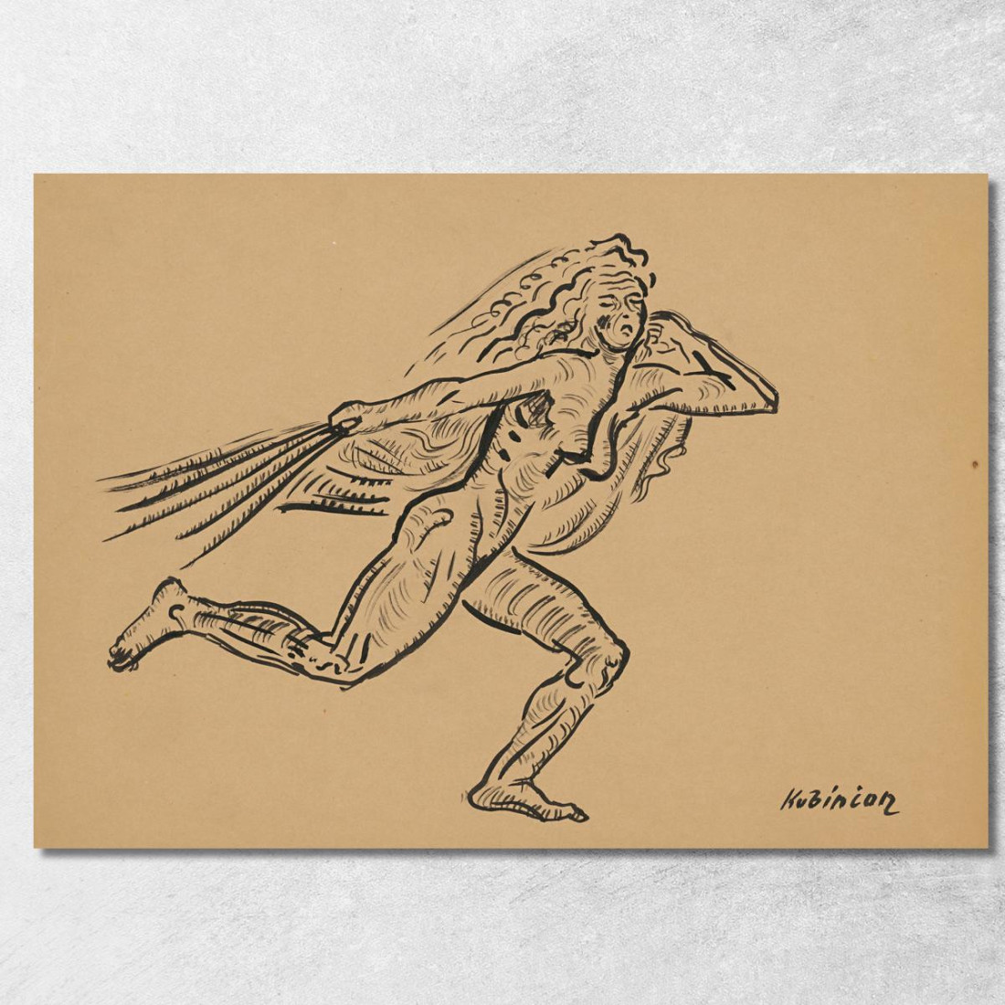 Figura Femminile - Vento Arnold Peter Weisz-Kubínčan apw14 quadro stampato su tela