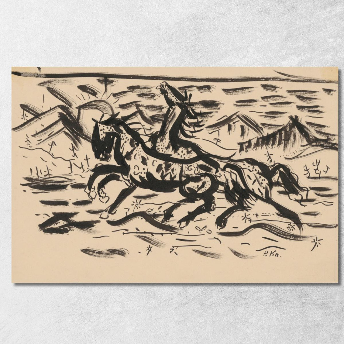 Cavalli Al Galoppo Arnold Peter Weisz-Kubínčan apw17 quadro stampato su tela Cavalli Al Galoppo Arnold Peter Weisz-Kubínčan apw17 quadro stampato su tela