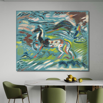 Cavallo Arnold Peter Weisz-Kubínčan apw25 quadro stampato su tela