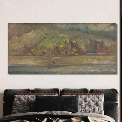 Paesaggio Con Fiume Arnold Peter Weisz-Kubínčan apw38 quadro stampato su tela