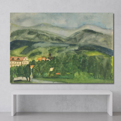 Paesaggio Con Case Arnold Peter Weisz-Kubínčan apw39 quadro stampato su tela