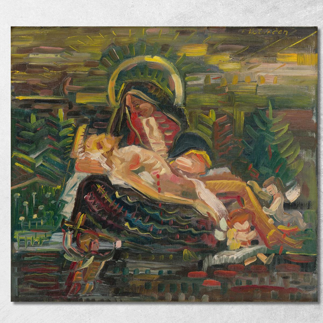 Pietà Arnold Peter Weisz-Kubínčan apw56 quadro stampato su tela Pietà Arnold Peter Weisz-Kubínčan apw56 quadro stampato su tela