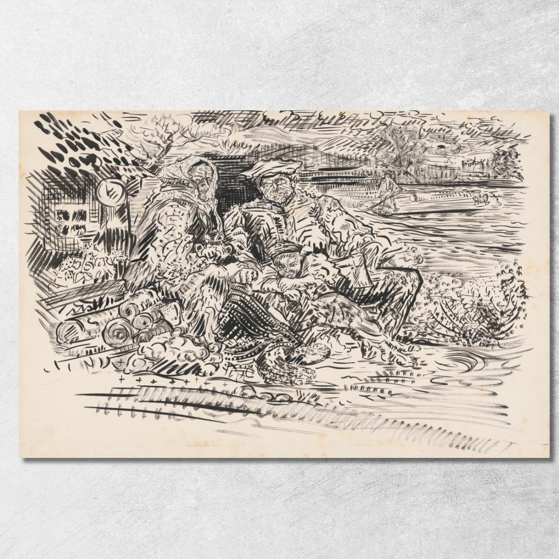 Famiglia Povera Arnold Peter Weisz-Kubínčan apw59 quadro stampato su tela Famiglia Povera Arnold Peter Weisz-Kubínčan apw59 quadro stampato su tela