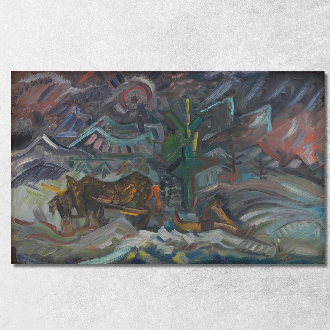 Contadini A Riposo Arnold Peter Weisz-Kubínčan apw65 quadro stampato su tela Contadini A Riposo Arnold Peter Weisz-Kubínčan apw65 quadro stampato su tela