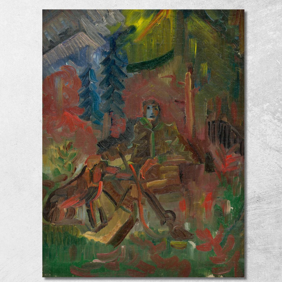 Cacciatore A Riposo Arnold Peter Weisz-Kubínčan apw66 quadro stampato su tela Cacciatore A Riposo Arnold Peter Weisz-Kubínčan apw66 quadro stampato su tela