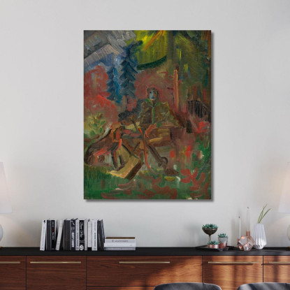 Cacciatore A Riposo Arnold Peter Weisz-Kubínčan apw66 quadro stampato su tela