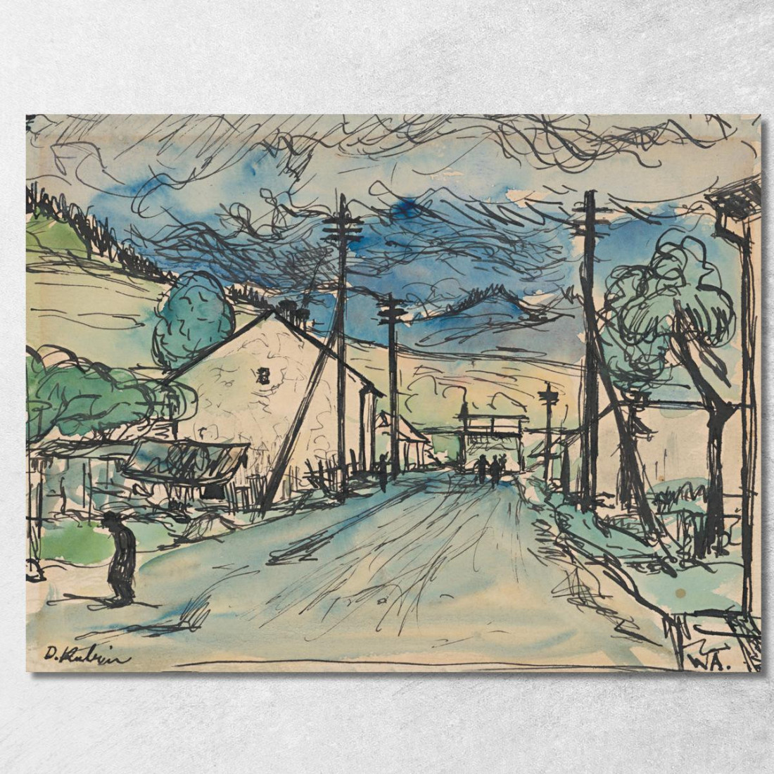 Uomo Triste Nel Villaggio Arnold Peter Weisz-Kubínčan apw68 quadro stampato su tela Uomo Triste Nel Villaggio Arnold Peter Weisz-Kubínčan apw68 quadro stampato su tela