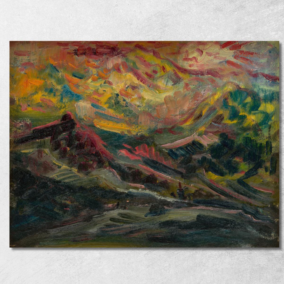Tramonto Sulle Montagne 2 Arnold Peter Weisz-Kubínčan apw81 quadro stampato su tela Tramonto Sulle Montagne 2 Arnold Peter Weisz-Kubínčan apw81 quadro stampato su tela