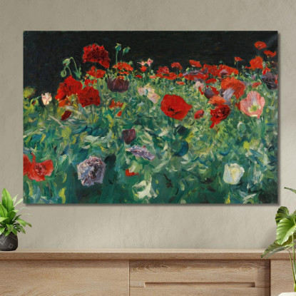 Papaveri John Singer Sargent jss220 quadro stampato su tela