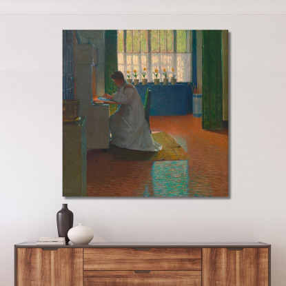 Anna Moll Alla Scrivania Carl Moll cml3 quadro stampato su tela