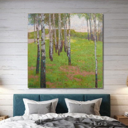 Boschetto Di Betulle Nella Luce Del Tramonto Carl Moll cml10 quadro stampato su tela
