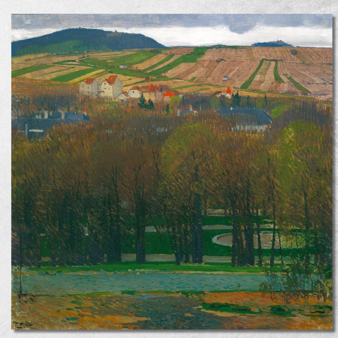 Vista Da Heiligenstadt Sul Nußberg Carl Moll cml15 quadro stampato su tela Vista Da Heiligenstadt Sul Nußberg Carl Moll cml15 quadro stampato su tela