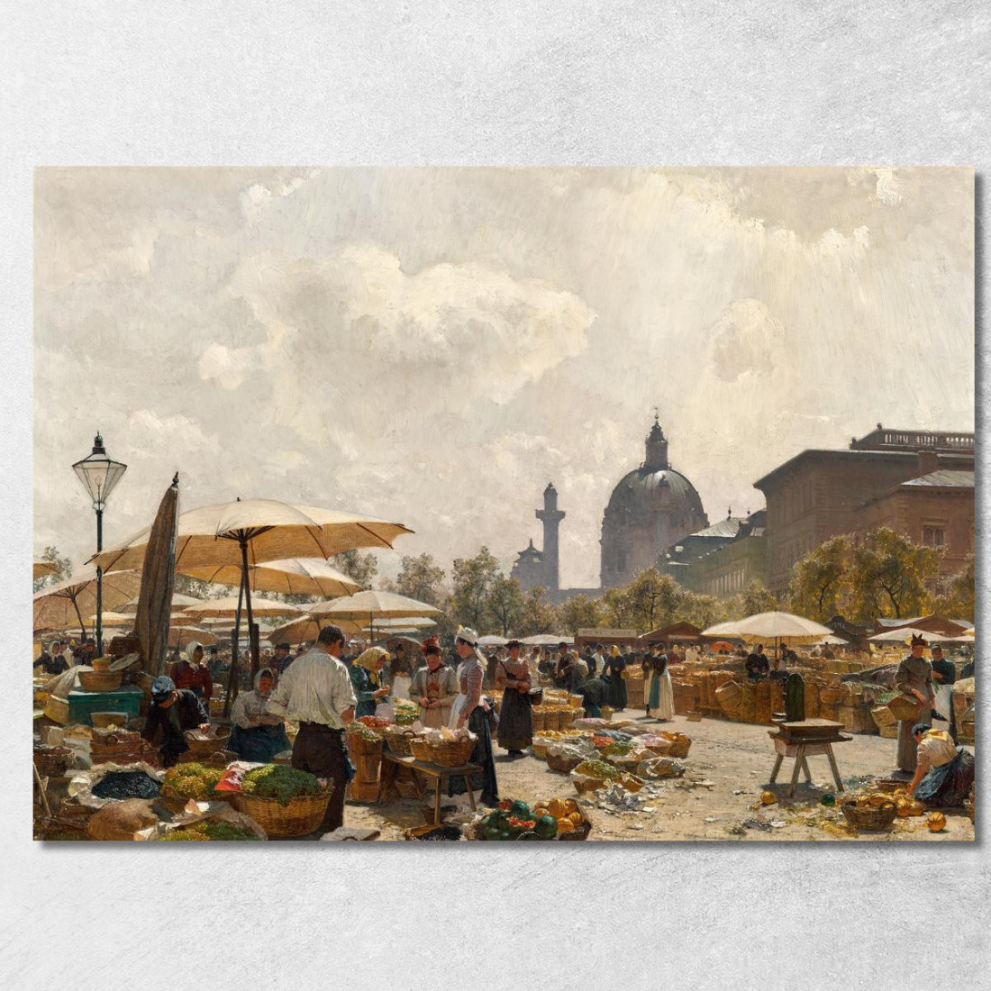 Il Naschmarkt A Vienna Carl Moll cml20 quadro stampato su tela Il Naschmarkt A Vienna Carl Moll cml20 quadro stampato su tela
