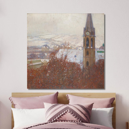 Heiligenstadt Nella Neve Carl Moll cml26 quadro stampato su tela