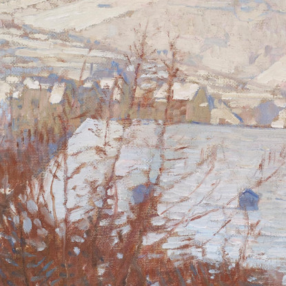 Heiligenstadt Nella Neve Carl Moll cml26 quadro stampato su tela