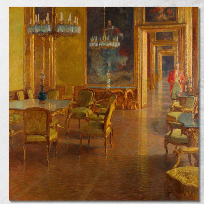 Interno Nel Palazzo D'Inverno Del Principe Eugenio Di Savoia In Himmelpfortgasse Carl Moll cml29 quadro stampato su tela