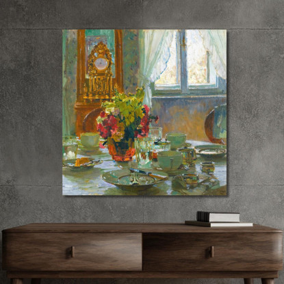La Tavola Della Colazione Carl Moll cml46 quadro stampato su tela