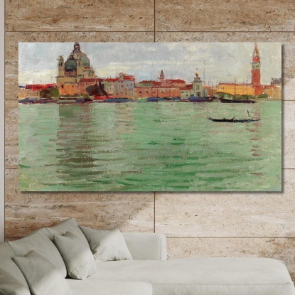 Venezia Santa Maria Della Salute E Campanile Di San Marco Carl Moll cml49 quadro stampato su tela