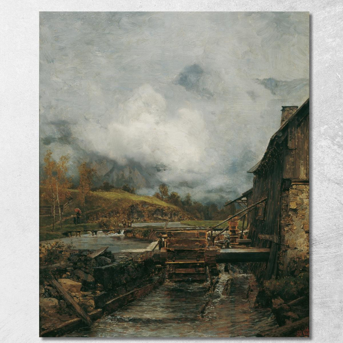Mulino Ad Acqua A Goisern Secondo Emil Jakob Schindler Carl Moll cml52 quadro stampato su tela Mulino Ad Acqua A Goisern Secondo Emil Jakob Schindler Carl Moll cml52 quadro stampato su tela