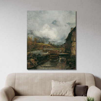 Mulino Ad Acqua A Goisern Secondo Emil Jakob Schindler Carl Moll cml52 quadro stampato su tela