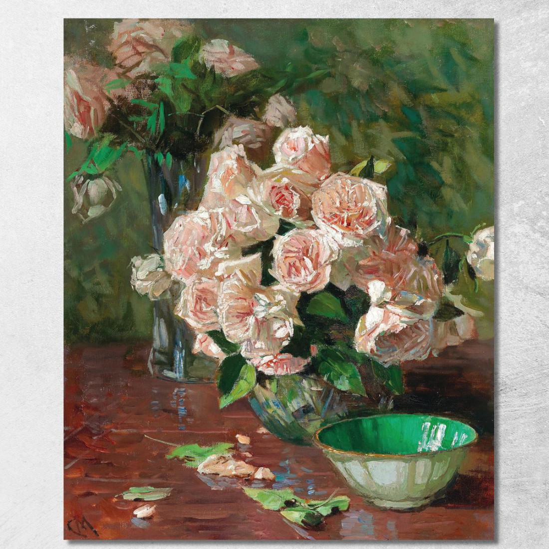 Rose Bianche Ii Carl Moll cml53 quadro stampato su tela