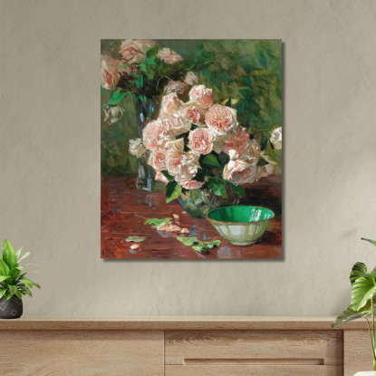 Rose Bianche Ii Carl Moll cml53 quadro stampato su tela