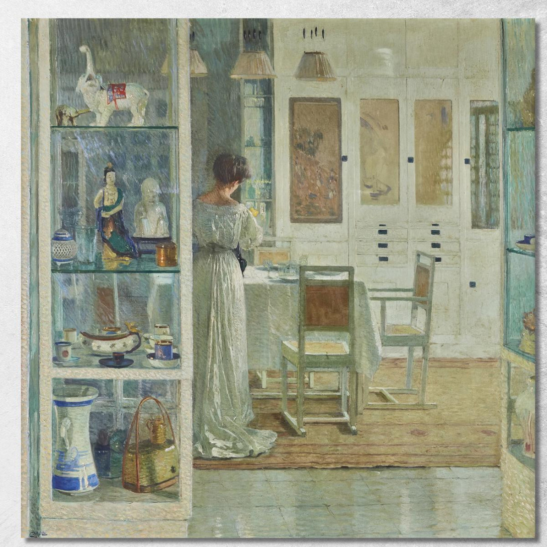 Interno Bianco Carl Moll cml54 quadro stampato su tela