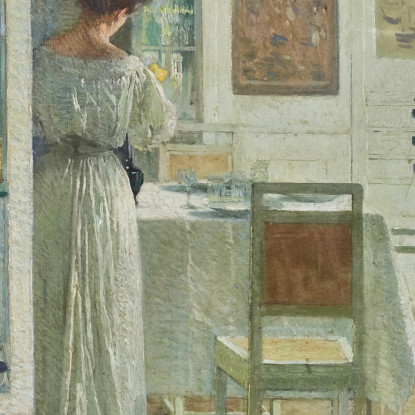 Interno Bianco Carl Moll cml54 quadro stampato su tela