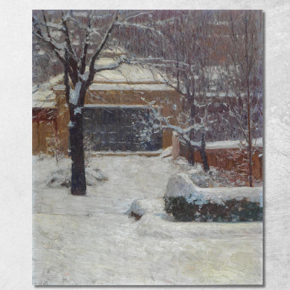 Inverno Alla Hohe Warte Giardini Rothschild Carl Moll cml55 quadro stampato su tela