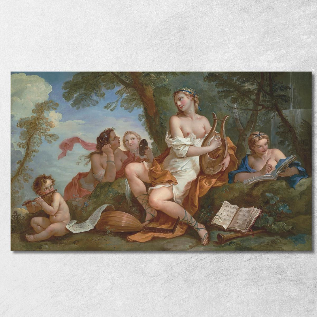 Una Personificazione Della Musica Charles-Joseph Natoire cjn1 quadro stampato su tela Una Personificazione Della Musica Charles-Joseph Natoire cjn1 quadro stampato su tela